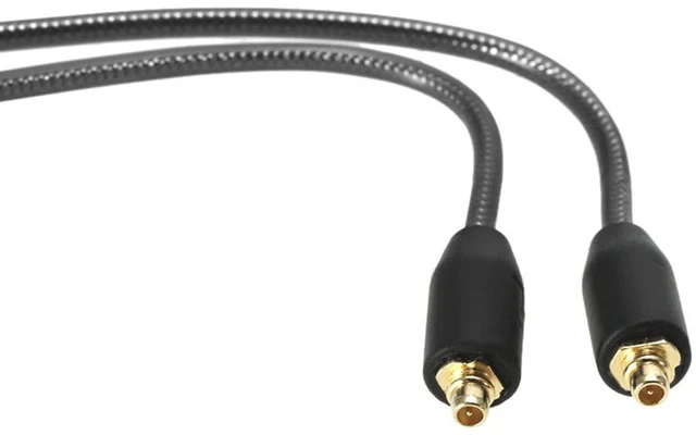 Cable liso para auriculares Conector MMCX con control de volumen , Mini Jack acodado