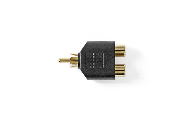 Adaptador para Subwoofer - RCA macho – 2x RCA hembra - Negro - Nedis CAGP24940BKG