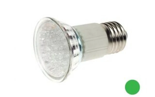 BOMBILLA LED E27 - COLOR VERDE - 240VAC - 18 LEDs
