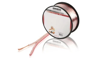 Cable transparente OFC para altavoz 2x 0.75mm²