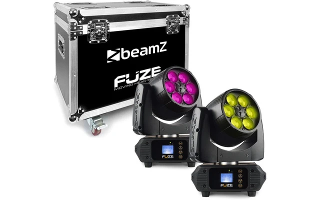 BeamZ Fuze610Z Wash LED 6x10W RGBW Zoom Set con FlightCase