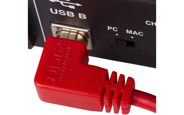 UDG Ultimate Cable USB 2.0 A-B - Rojo - Acodado 2 metros