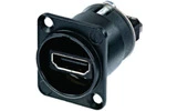 Adaptador Neutrik HDMI 1.3 carcasa en forma de D Negro