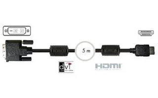 Conector DVI macho 19 pin - Cable 5 m - Conector HDMI macho 19 p