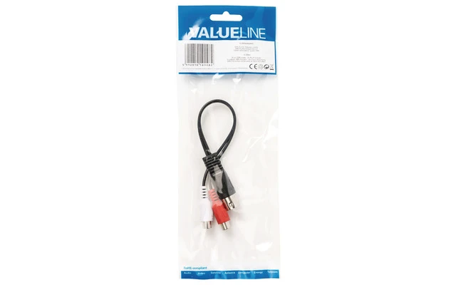 Cable adaptador de audio DIN macho de 5 pines - 2 RCA hembra de 0.20 m