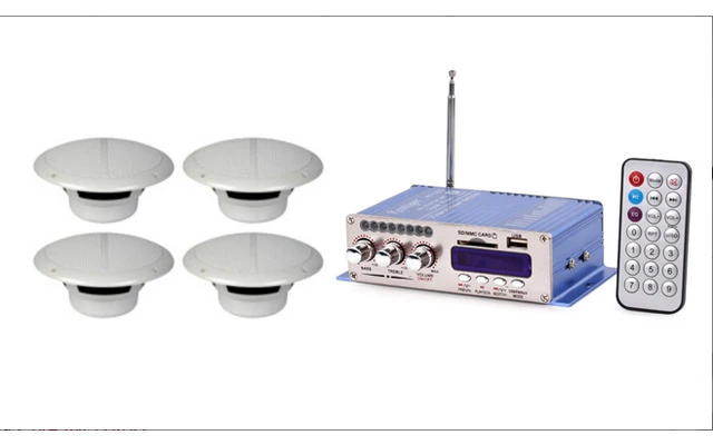 Conjunto Instalación - 15W + 15W RMS - 4 x Altavoz de techo 6.5"