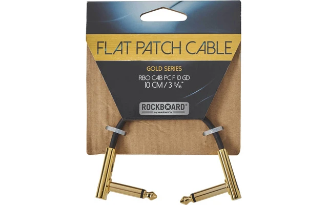 RockBoard Flat Patch Cable Gold 10 Cm