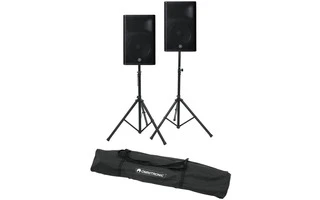 2x Yamaha DXR 15 MkII + Pareja de trípodes con bolsa