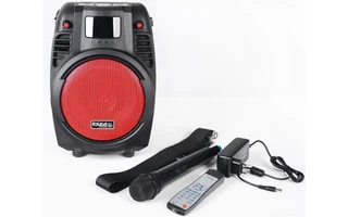 Ibiza Power 6 Rojo - Batería recargable + USB & SD & MP3 & Bluetooth + Micrófono