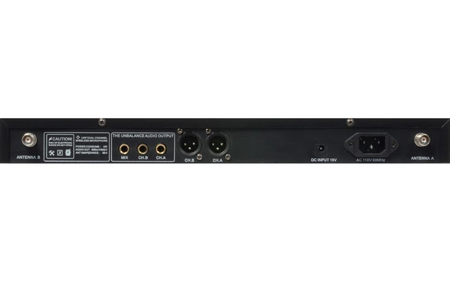 Power Dynamics PD732H 2x 16 Canales UHF Micro Inalambrico True Diversity con 2 Microfonos