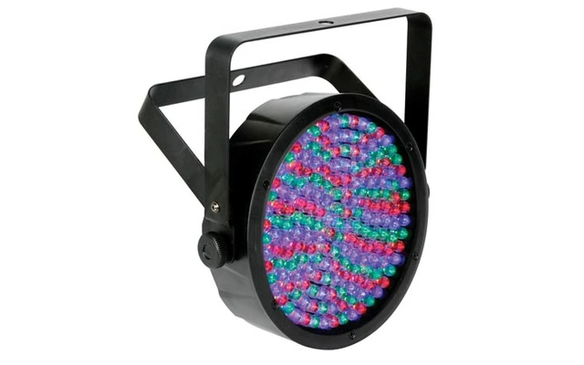 Foco PAR64 LED inteligente - ABS - negro - soporte doble - 180 x LED 10mm