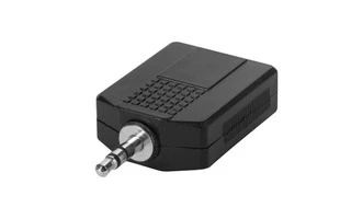 Conector Jack macho de 3.5mm a 2 x conector Jack hembra de 6.35 mm - estéreo