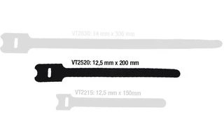 Adam Hall Accessories VT 2520 - Velcro 200 mm negro