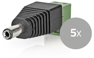Conector de Seguridad para CCTV - 5 - 2 Hilos a CC Hembra - 5,5 x 2,1 mm - Nedis CCTVCM11BK5