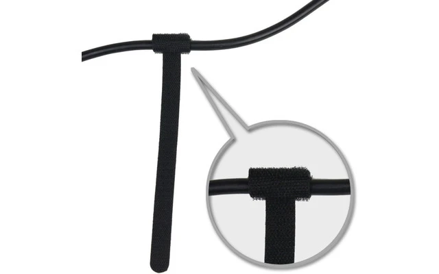 Adam Hall Accessories VT 2520 - Velcro 200 mm negro