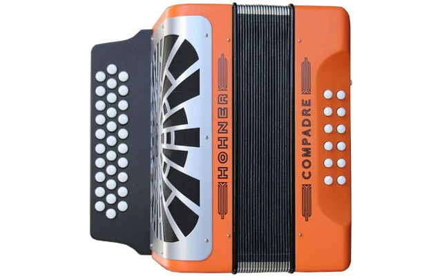 Hohner El Rey Del Vallenato Gcf Naranja Silver Grill