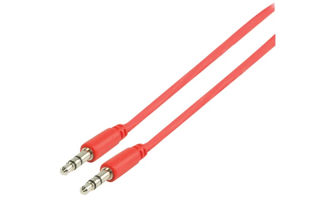 Cable rojo de audio estéreo 3.5mm de 1.00 m