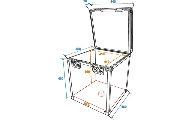 Roadinger Flightcase Bola de espejos 40cm