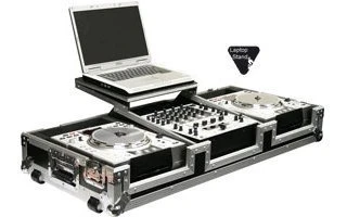 FlightCase para dos compact disc y mezclador 12" + Laptop Stand