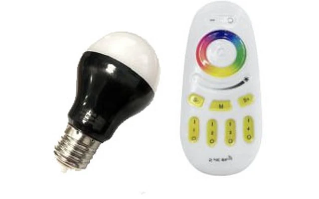 Conjunto 6 lámparas ADJ E27 6W RGBW + Mando controlador 2.4 Ghz