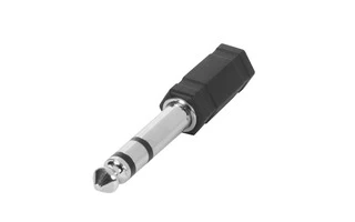 CONECTOR JACK HEMBRA DE 6.35 mm, ESTÉREO A CONECTOR JACK MACHO DE 6.35 mm, ESTÉREO