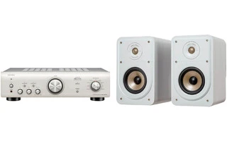 Denon PMA 600 Silver + Polk Audio S15e Blanco