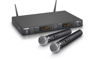 LD Systems WS 1 G8 HHC2 - Sistema inalámbrico con 2 Micrófonos de Mano de Condensador