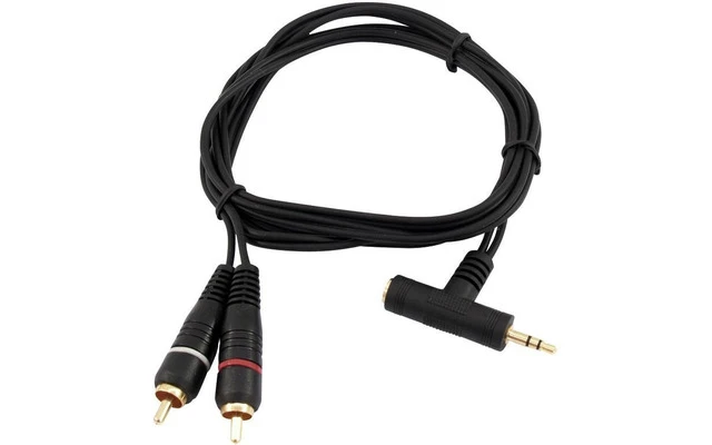 Omnitronic Cable adaptador 3.5 T-Jack / 2xRCA 1.5m