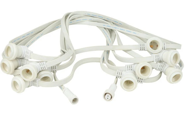 Showgear Festoon Light E27 - Espaciado de 100 cm - Blanco - 10 metros 