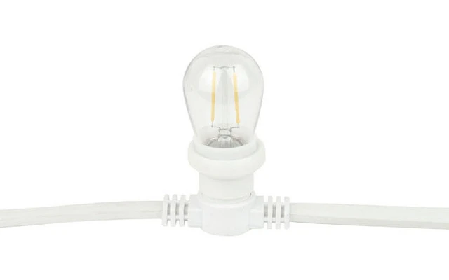 Showgear Festoon Light E27 - Espaciado de 100 cm - Blanco - 10 metros 