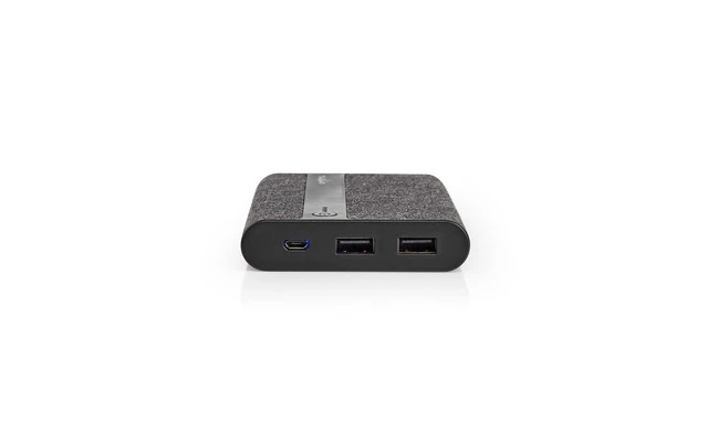 Batería Portátil de Tela - 10 000 mAh - 2x USB-A de 2 A (máx.) - Negro - Nedis FSPB10100BK