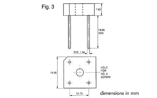 Puente rectificador 400V-5A (BR104)