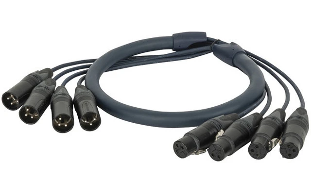 DAP Neutrik DMX Snake de 4 vías y 3 pines XLR , Cable Snake 4 Universos - 15 metros