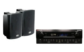Conjunto Comercio 260W - 4x Altavoces 6.5" Negro + Mark MA 650