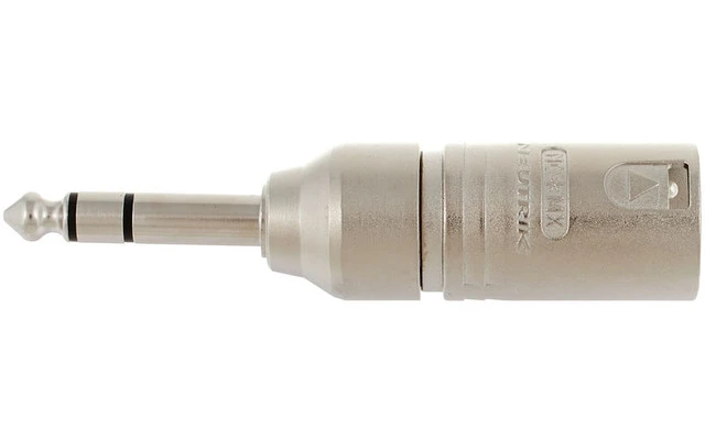 Neutrik NA3MP - Adaptador XLR Macho de 3 polos a Jack estéreo de 6.35mm