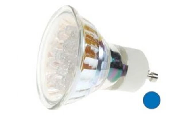 Bombilla LED GU10, 240V color AZUL