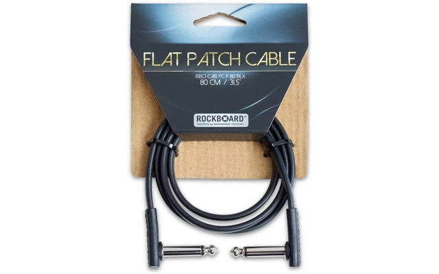 RockBoard Flat Patch Cable Black 80 Cm