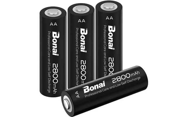 4 Pilas AA recargables - Bonai 1.2v 2800MAh Ni-Mh AA