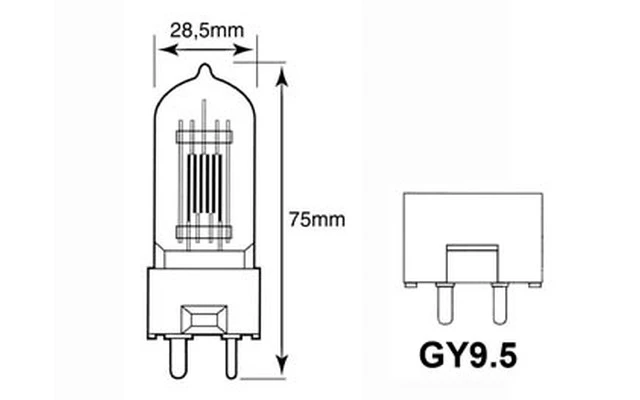 BOMBILLA HALGENA PHILIPS 300W / 240V, GY9.5, 2950K, 2000h (6874P