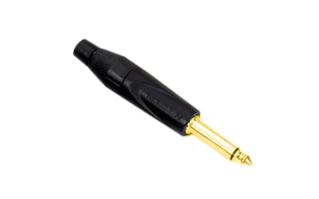 Amphenol AT M2PBJ-AU Conector aéreo Jack 6,3 mm mono negro con Contactos de oro