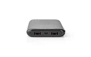 Batería Portátil - 10 000 mAh - 3x Salida 3,0 / 2,1 / 1,0 A - USB-C / Entrada micro-USB - Negro