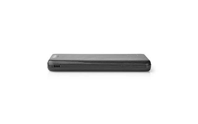 Batería Portátil - 10 000 mAh - 3x Salida 3,0 / 2,1 / 1,0 A - USB-C / Entrada micro-USB - Negro
