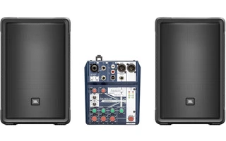 2x JBL IRX 108BT + SoundCraft NotePAD 5