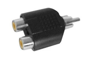 Doble conector RCA hembra a conector RCA macho