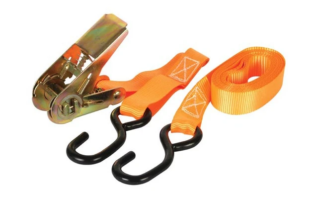 Cinta de amarre con trinquete & gancho - Máx 500 kg - - 25 mm x 4.5 m