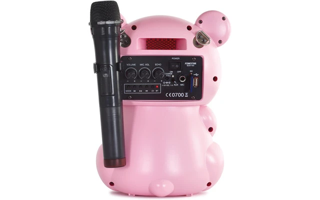 Bear 400R altavoz portátil karaoke con reproductor USB/SD/Bluetooth