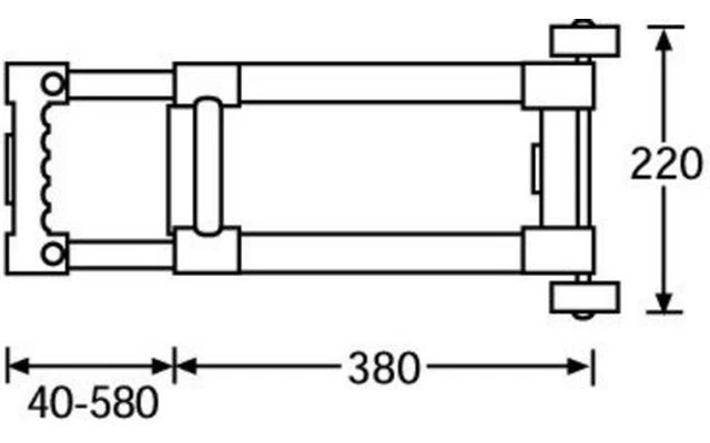 Adam Hall Hardware 3472 - Trolley extraíble 1 Extensión