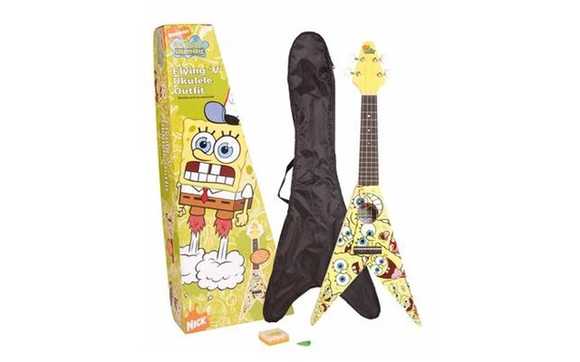 UKELELE BOB ESPONJA FLYING V CON ACCESORIOS