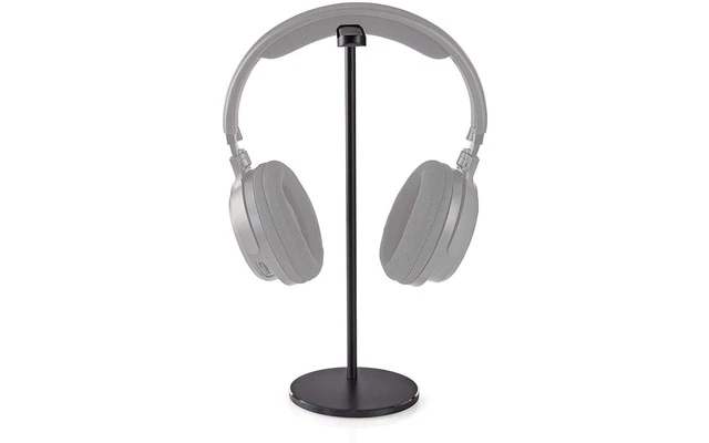 Soporte de Auriculares - Diseño de Aluminio - Cinta Antideslizante - 98 x 276 mm - Negro