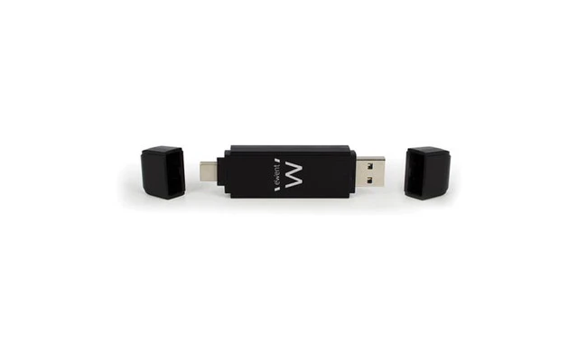EWENT - LECTOR DE TARJETAS COMPACTO USB 3.1 Gen1 (USB 3.0) CON CONECTOR TIPO C Y TIPO A